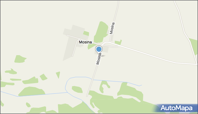 Mosina gmina Dobrzany, Mosina, mapa Mosina gmina Dobrzany