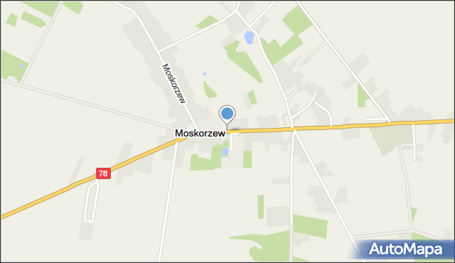 Moskorzew, Moskorzew, mapa Moskorzew