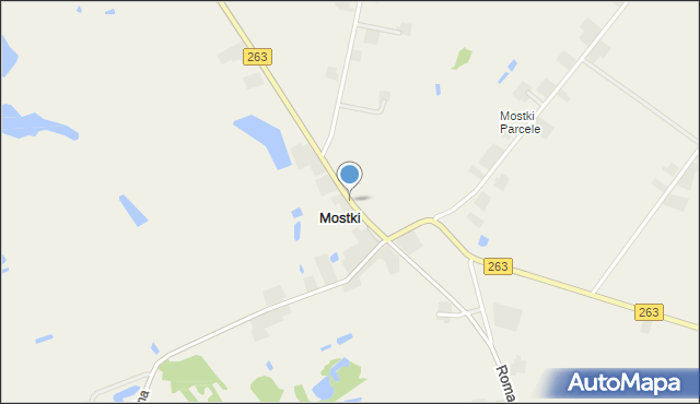 Mostki gmina Sompolno, Mostki, mapa Mostki gmina Sompolno