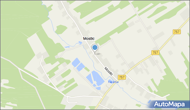 Mostki gmina Staszów, Mostki, mapa Mostki gmina Staszów