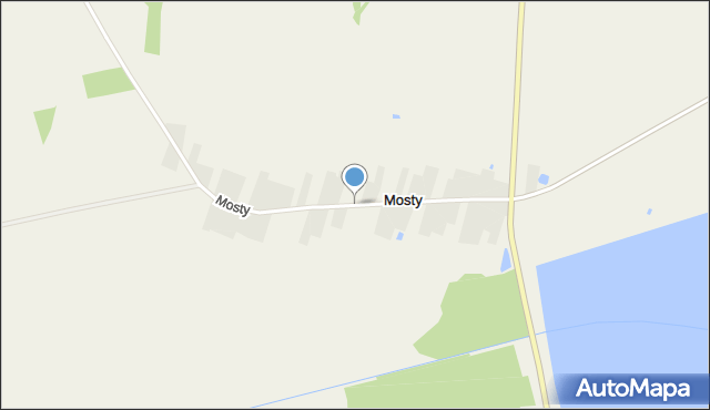 Mosty gmina Podedwórze, Mosty, mapa Mosty gmina Podedwórze