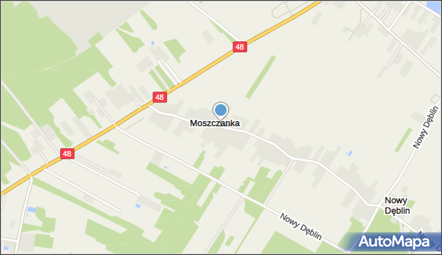 Moszczanka gmina Ryki, Moszczanka, mapa Moszczanka gmina Ryki