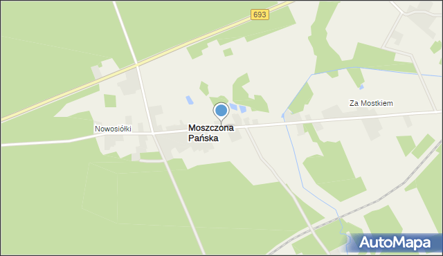 Moszczona Pańska, Moszczona Pańska, mapa Moszczona Pańska