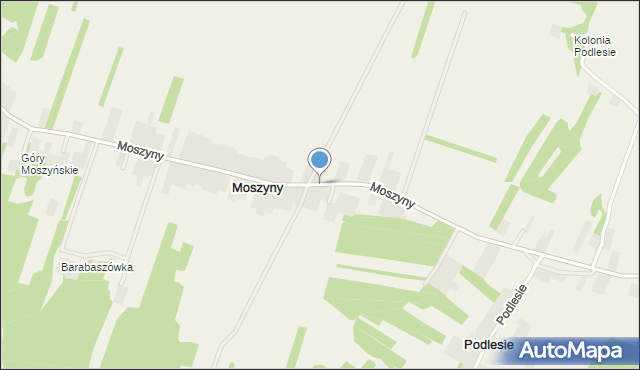 Moszyny, Moszyny, mapa Moszyny