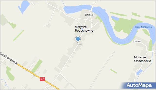 Motycze Poduchowne, Motycze Poduchowne, mapa Motycze Poduchowne