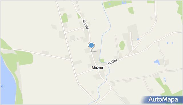 Możne, Możne, mapa Możne