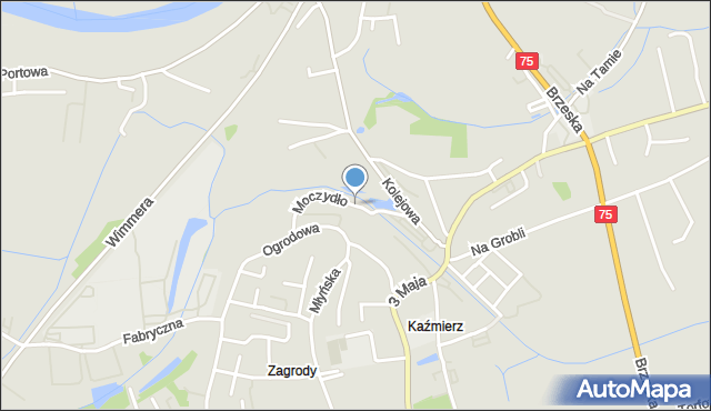 Niepołomice, Moczydło, mapa Niepołomice