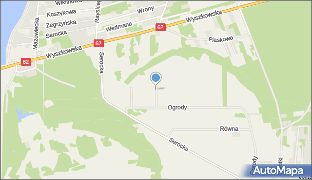 Nowa Wieś gmina Serock, Mokra, mapa Nowa Wieś gmina Serock