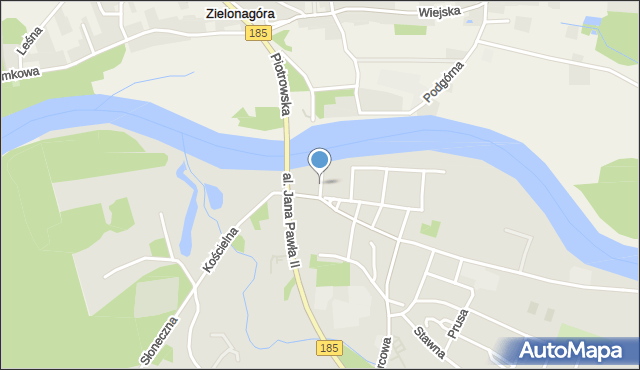 Obrzycko, Mostowa, mapa Obrzycko