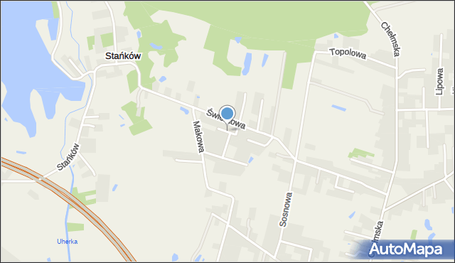 Okszów, Modrzewiowa, mapa Okszów