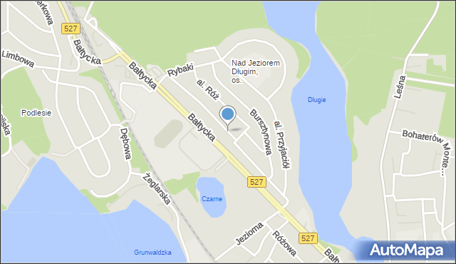 Olsztyn, Morska, mapa Olsztyna