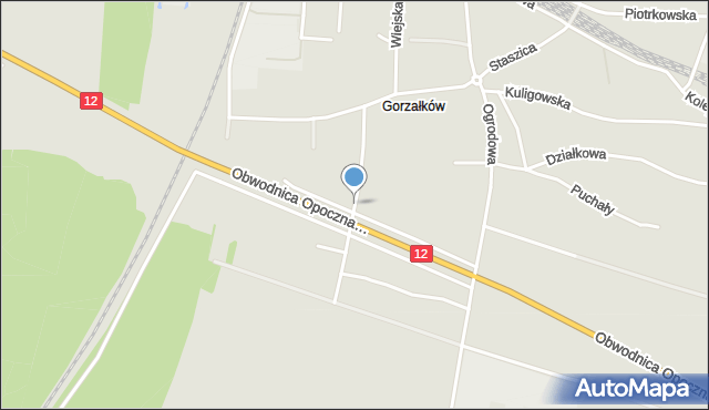 Opoczno, Mokra, mapa Opoczno