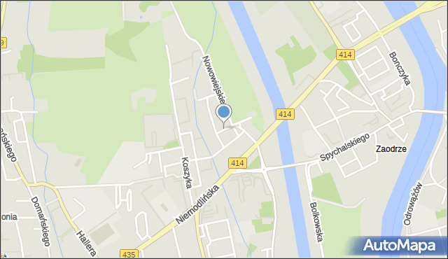 Opole, Moniuszki Stanisława, mapa Opola