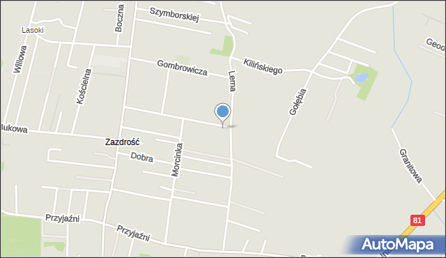 Orzesze powiat mikołowski, Morsztyna A., mapa Orzesze powiat mikołowski