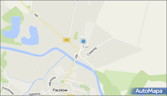 Paczków powiat nyski, Mostowa, mapa Paczków powiat nyski