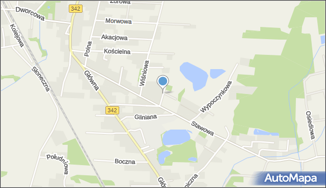 Pęgów gmina Oborniki Śląskie, Morelowa, mapa Pęgów gmina Oborniki Śląskie