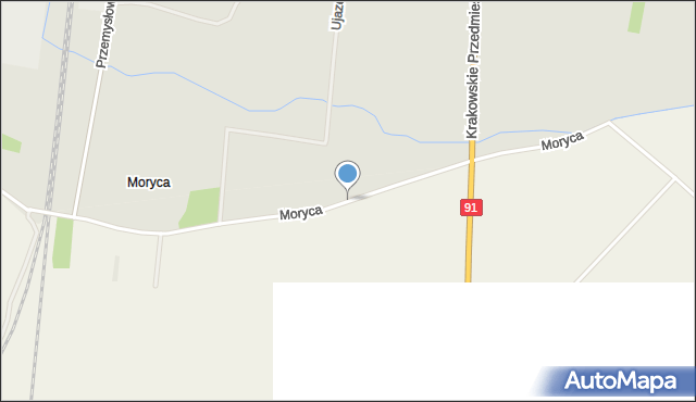 Piotrków Trybunalski, Moryca, mapa Piotrków Trybunalski