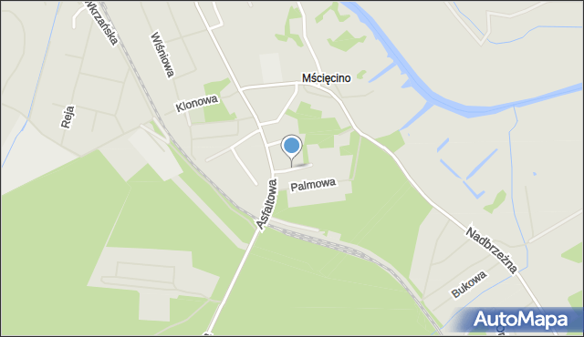 Police, Modrzewiowa, mapa Police