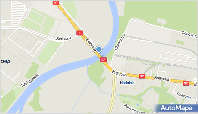 Poznań, Most Lecha, mapa Poznania