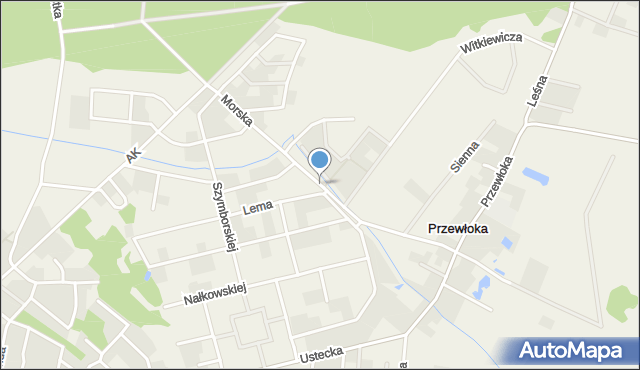 Przewłoka gmina Ustka, Morska, mapa Przewłoka gmina Ustka