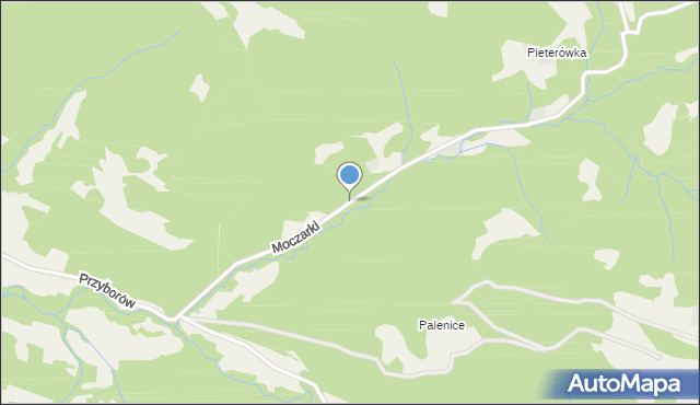 Przyborów gmina Jeleśnia, Moczarki, mapa Przyborów gmina Jeleśnia