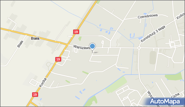 Radzyń Podlaski, Morelowa, mapa Radzyń Podlaski