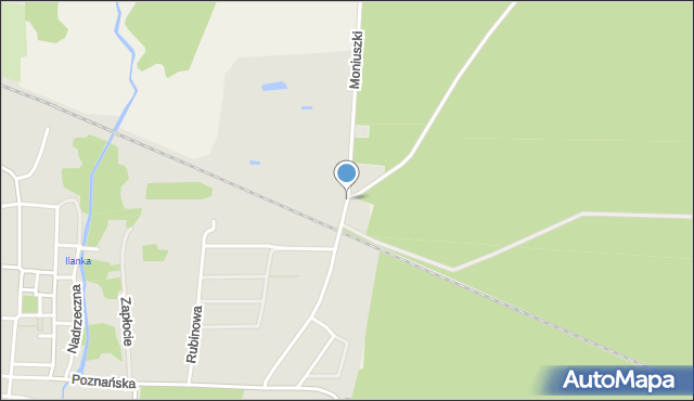 Rzepin, Moniuszki Stanisława, mapa Rzepin