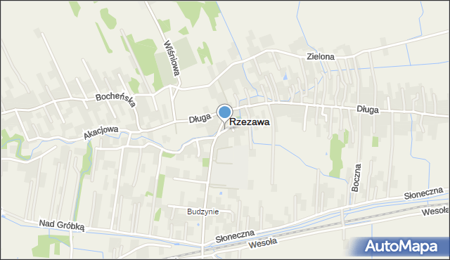 Rzezawa, Mostowa, mapa Rzezawa
