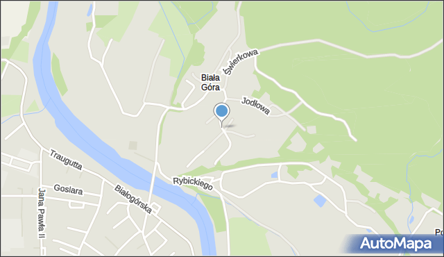 Sanok, Modrzewiowa, mapa Sanok