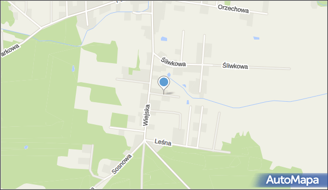 Santocko, Modrzewiowa, mapa Santocko