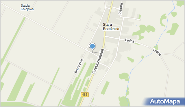 Stara Brzeźnica, Molskiego, mapa Stara Brzeźnica