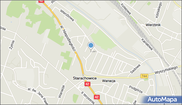 Starachowice, Morelowa, mapa Starachowic