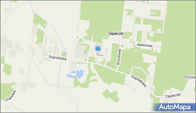 Studzianki gmina Wasilków, Modrzewiowa, mapa Studzianki gmina Wasilków