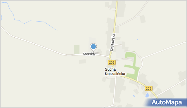 Sucha Koszalińska, Morska, mapa Sucha Koszalińska