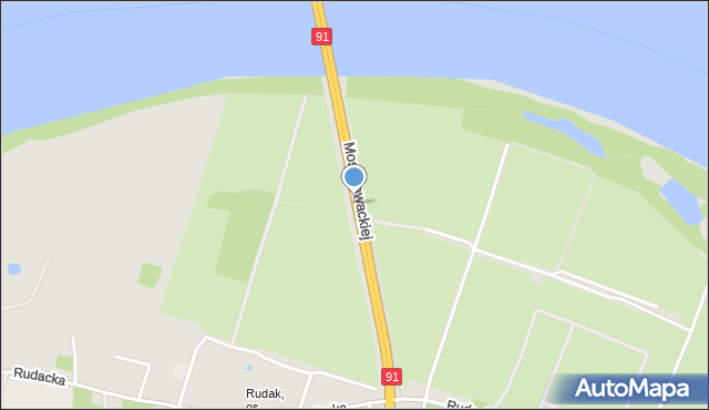 Toruń, Most Zawackiej Elżbiety, gen., mapa Torunia