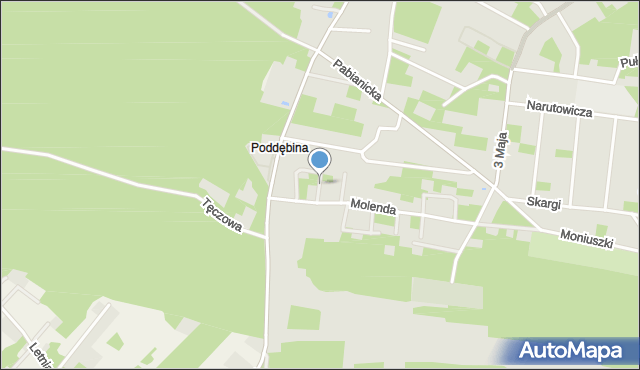 Tuszyn powiat łódzki wschodni, Modrzewiowa, mapa Tuszyn powiat łódzki wschodni