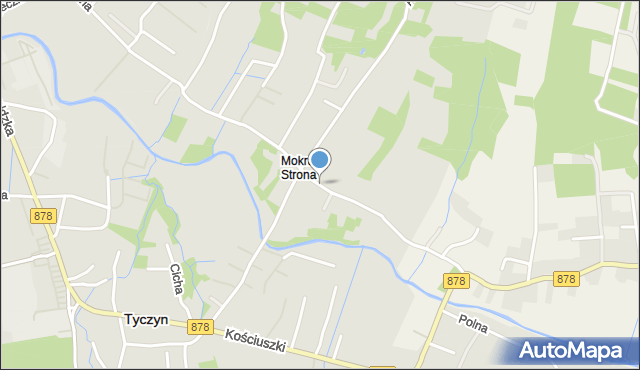 Tyczyn powiat rzeszowski, Mokra Strona, mapa Tyczyn powiat rzeszowski