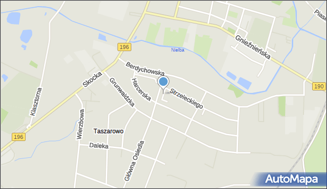 Wągrowiec, Moniuszki Stanisława, mapa Wągrowiec