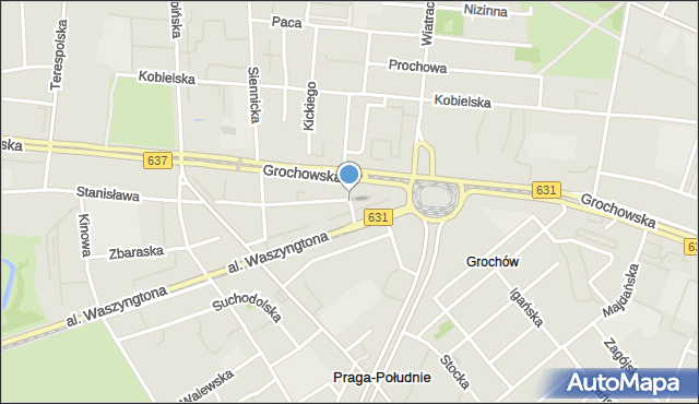 Warszawa, Modrzewiowa, mapa Warszawy