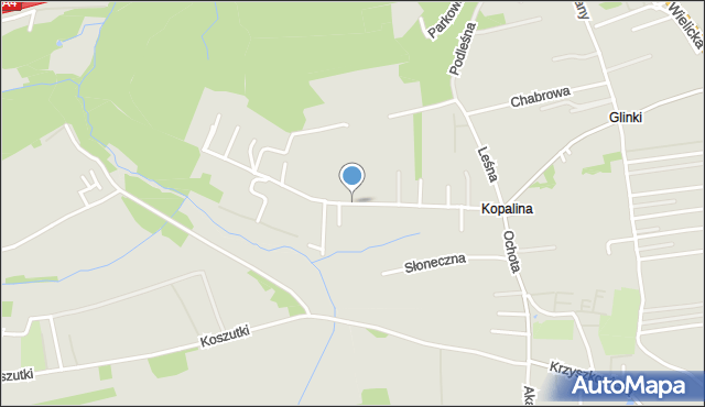 Wieliczka, Modrzewiowa, mapa Wieliczka