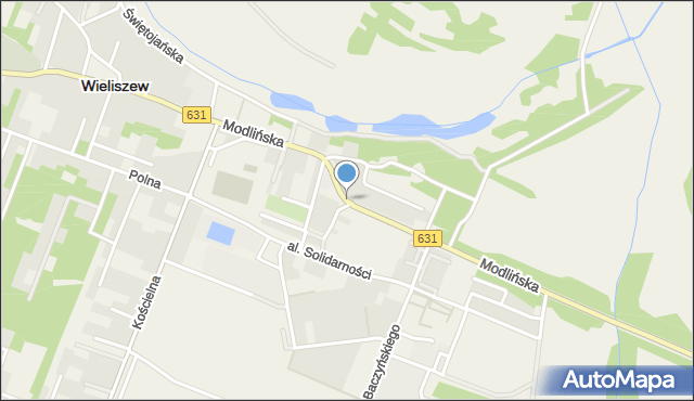 Wieliszew, Modlińska, mapa Wieliszew