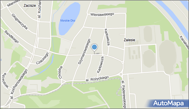 Wrocław, Moniuszki Stanisława, mapa Wrocławia