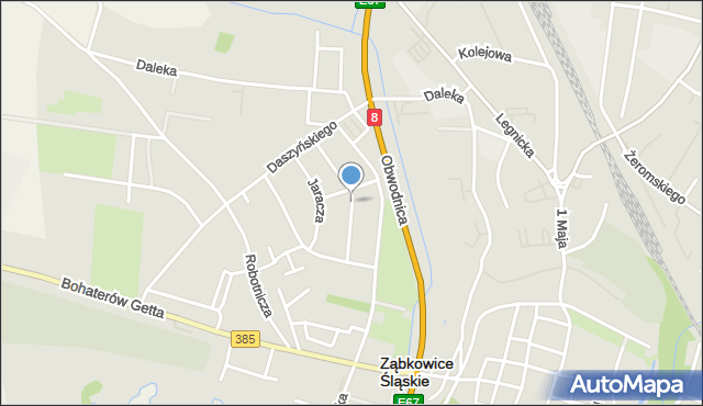 Ząbkowice Śląskie, Modrzejewskiej Heleny, mapa Ząbkowice Śląskie