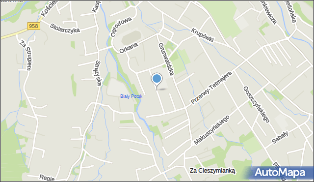 Zakopane, Modrzejewskiej Heleny, mapa Zakopanego