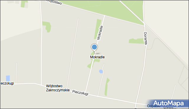 Zakroczym, Mokradle, mapa Zakroczym