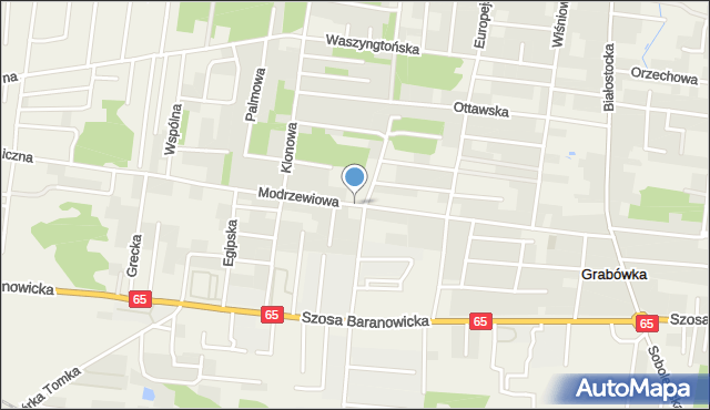 Zaścianki gmina Grabówka, Modrzewiowa, mapa Zaścianki gmina Grabówka