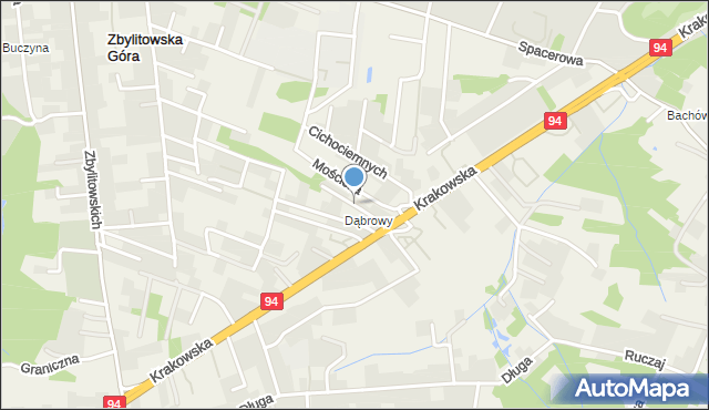 Zbylitowska Góra, Mościcka, mapa Zbylitowska Góra