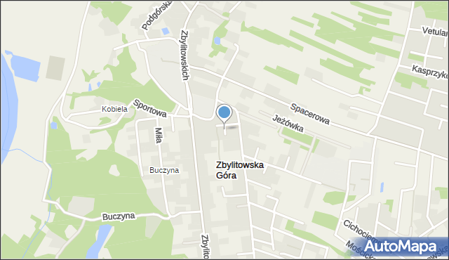 Zbylitowska Góra, Moszczeńskich, mapa Zbylitowska Góra