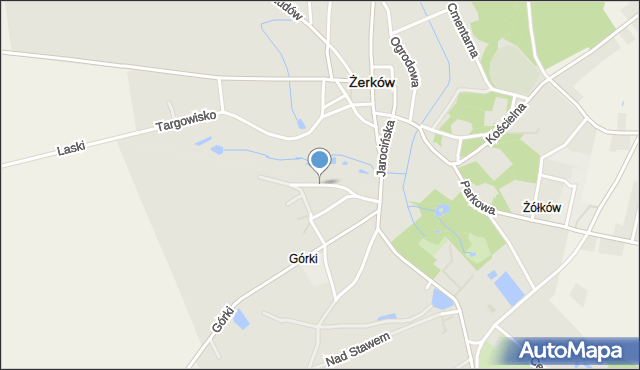 Żerków powiat jarociński, Morelowa, mapa Żerków powiat jarociński