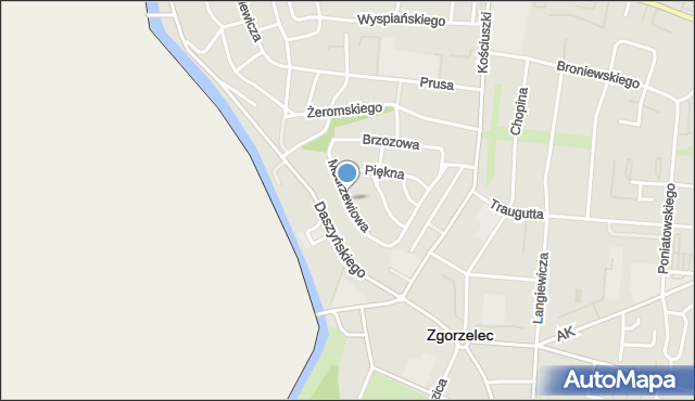 Zgorzelec, Modrzewiowa, mapa Zgorzelec